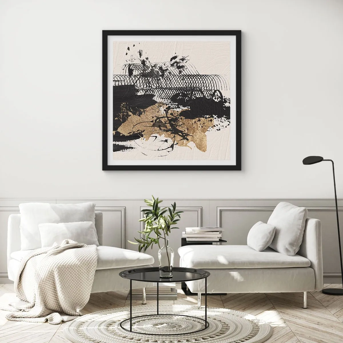 Poster in black frame - Composition With Passion - 60x60 cm
