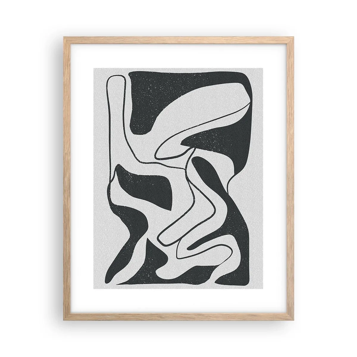 Poster in light oak frame - Abstract Fun in a Maze - 40x50 cm