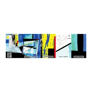 Photo Wallpaper Sample Standard Eco - Looking at the World at an Angle - Abstraction, Piece, Modern Pattern - 100x30 cm