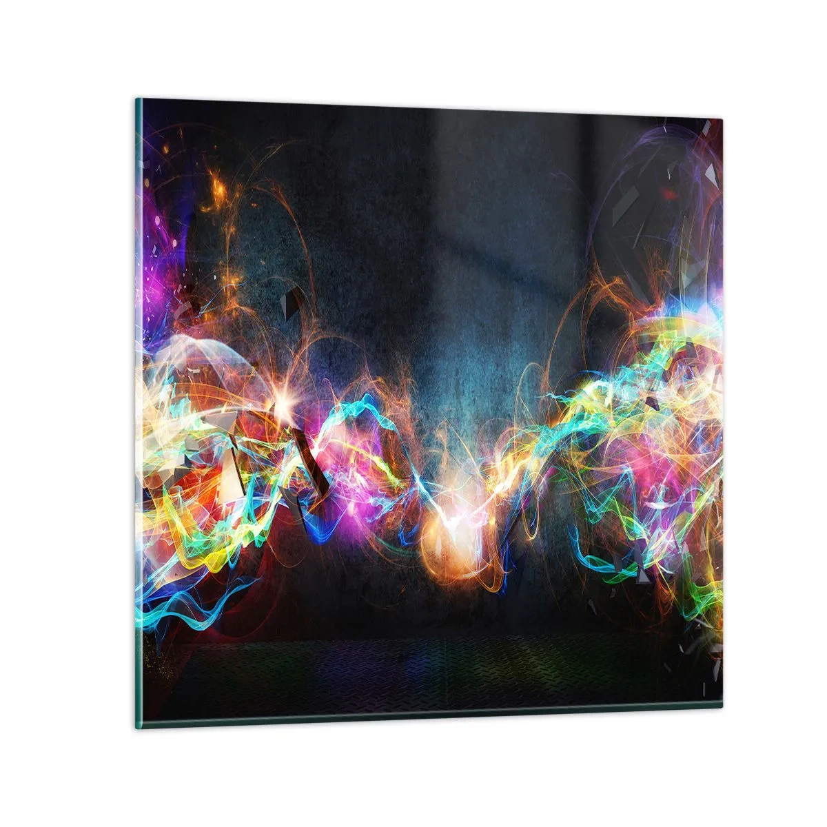 Glass picture - Joyfully against Darkness - 70x70 cm