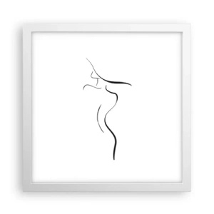 Poster in white frmae - Elusive Like a Wave - 30x30 cm
