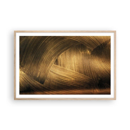 Poster in light oak frame - In a Golden Labirynth - 91x61 cm
