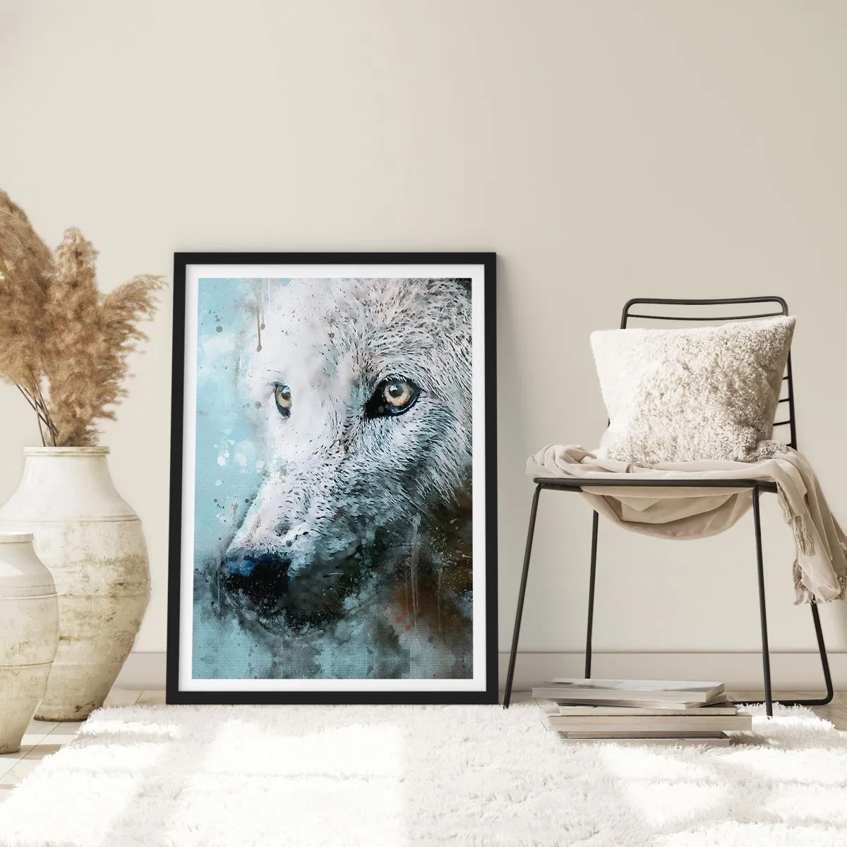 Poster in black frame - Meet Wolf Soul - 40x50 cm