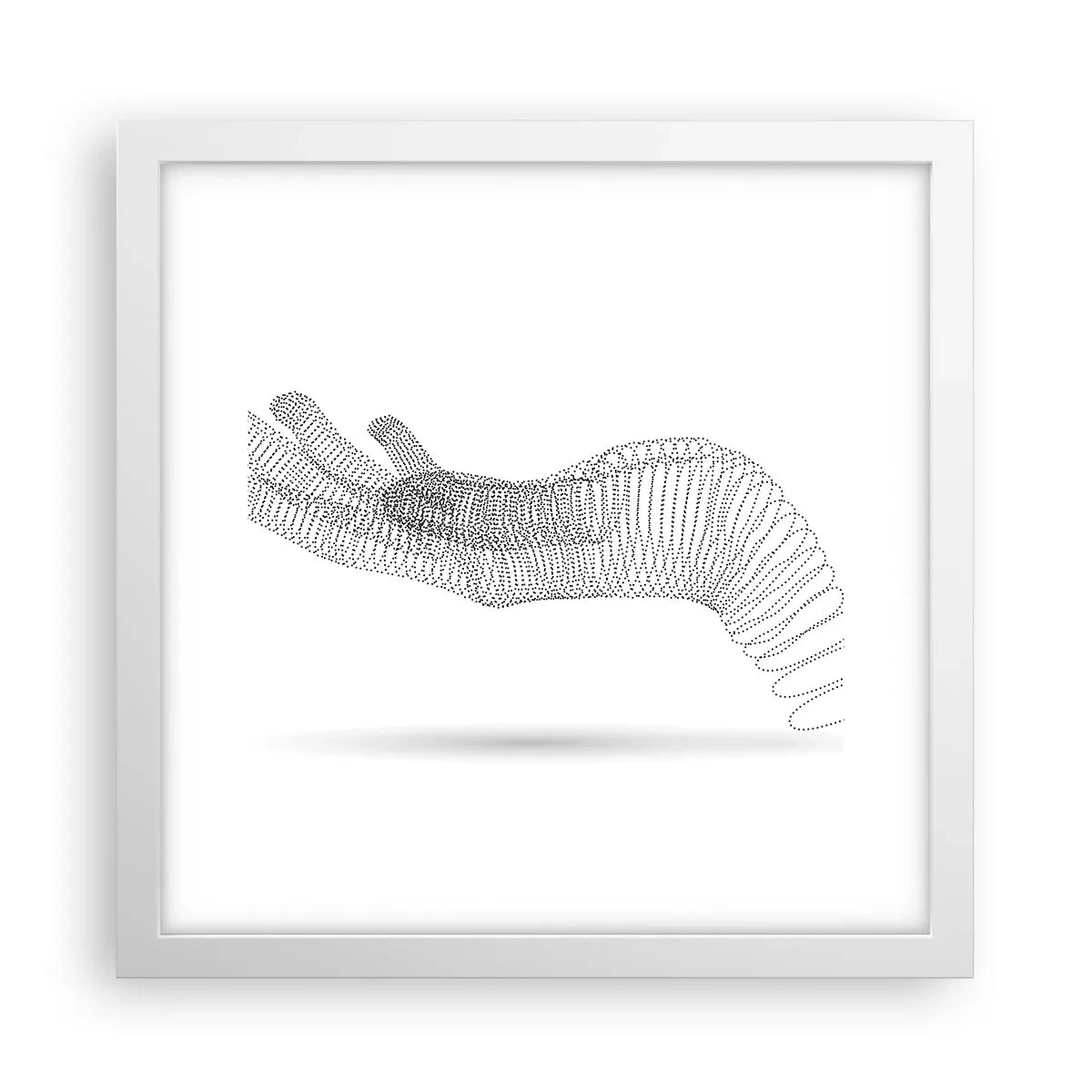Poster in white frmae - Springy Palm - 30x30 cm