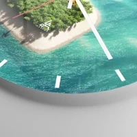 Clock face with lines