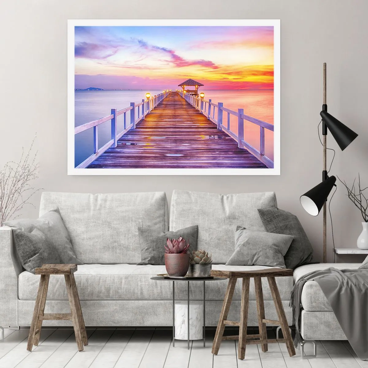 Poster - Lilac and Gold Silence of an Evening - 100x70 cm