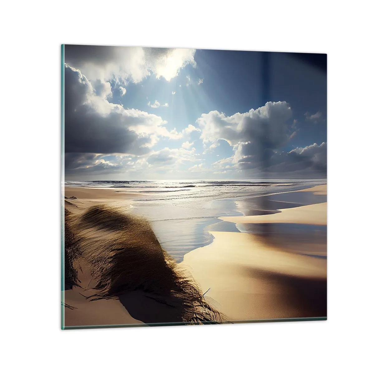Glass picture - Beach, Wild Beach - 40x40 cm