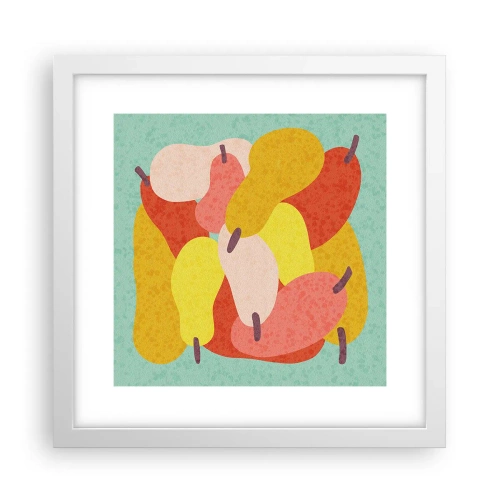 Poster in white frmae - Try Summer Sun - 30x30 cm