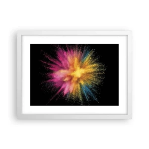 Poster in white frmae - Birth of Colours - 40x30 cm