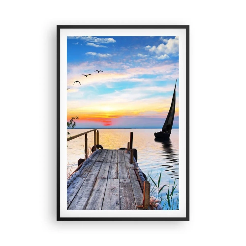 Poster in black frame - Good Evening - 61x91 cm