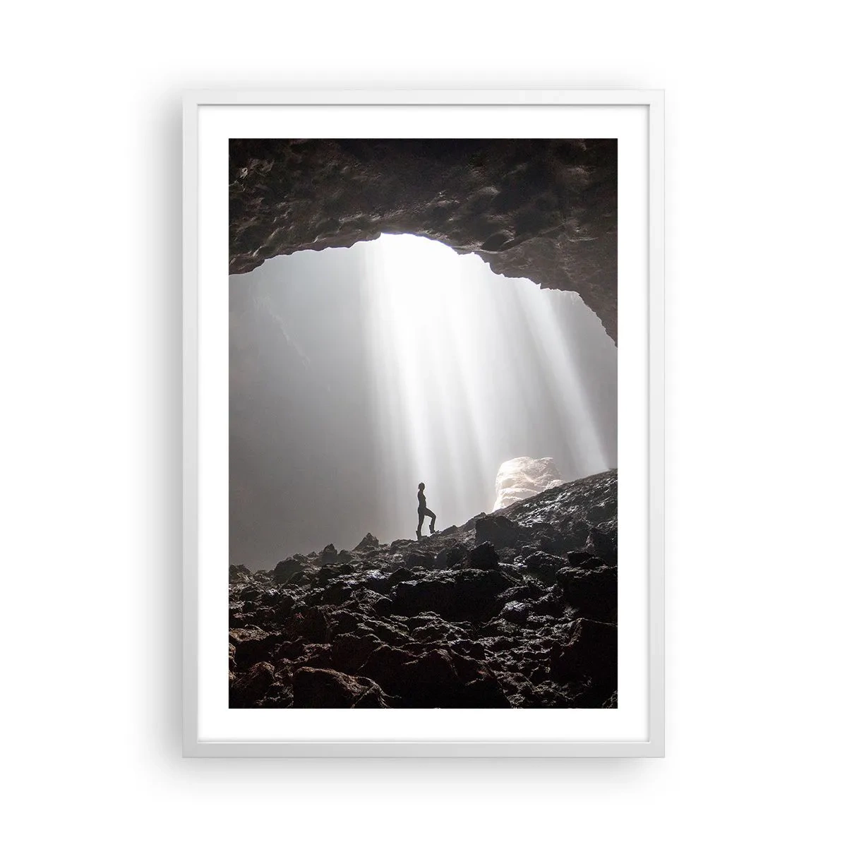 Poster in white frmae - Luminous Grotto - 50x70 cm