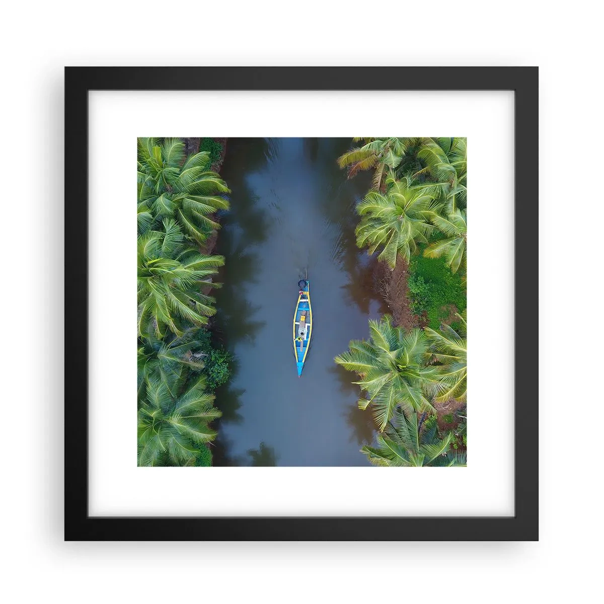Poster in black frame - On Tropical Trail - 30x30 cm