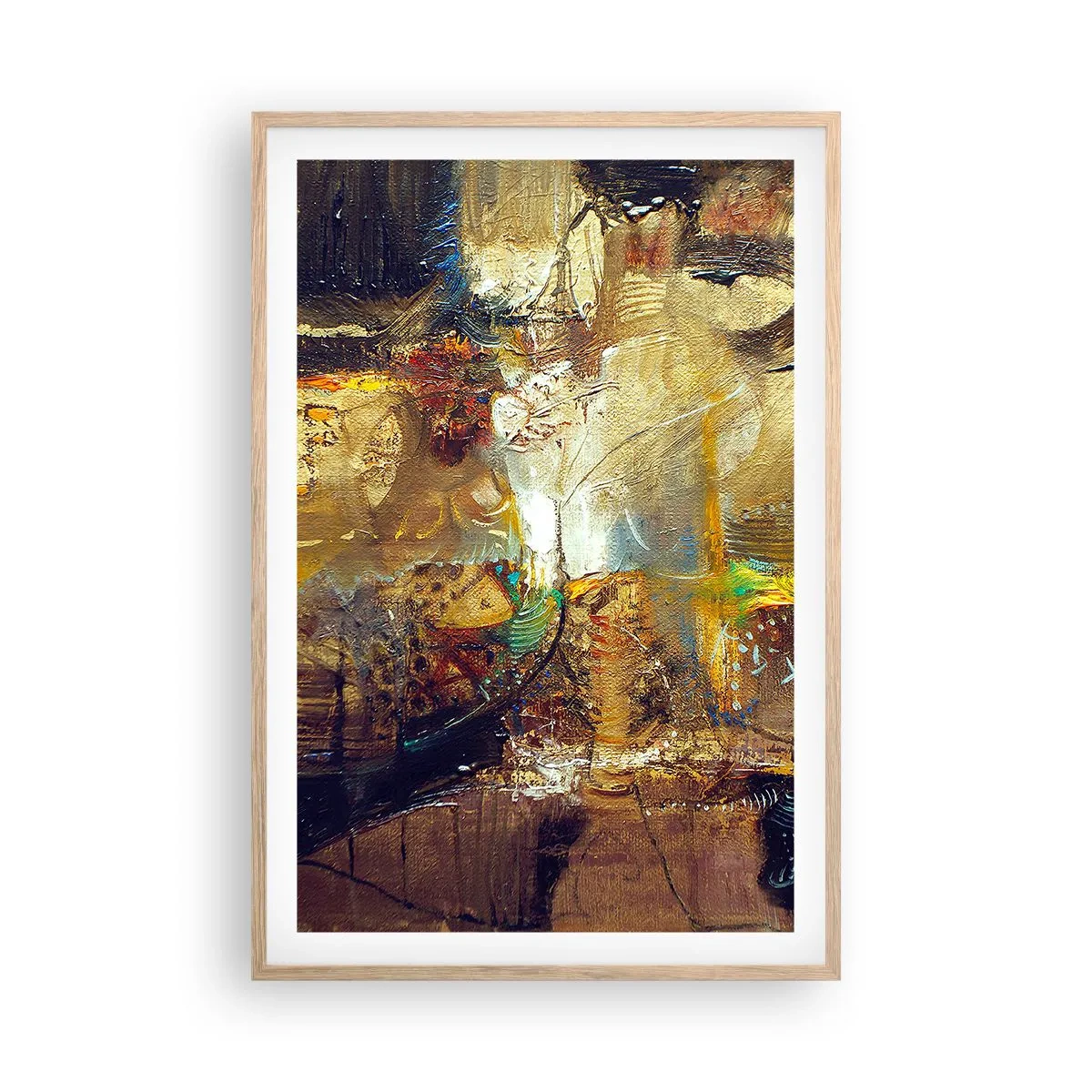 Poster in light oak frame - Cold, Warm, Hot - 61x91 cm