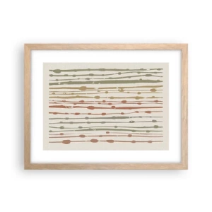 Poster in light oak frame - Musical Colour Notation - 40x30 cm