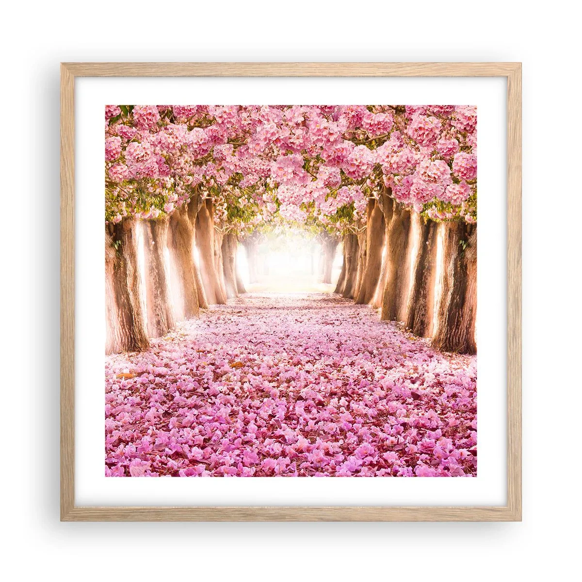 Poster in light oak frame - Way to Heaven - 50x50 cm