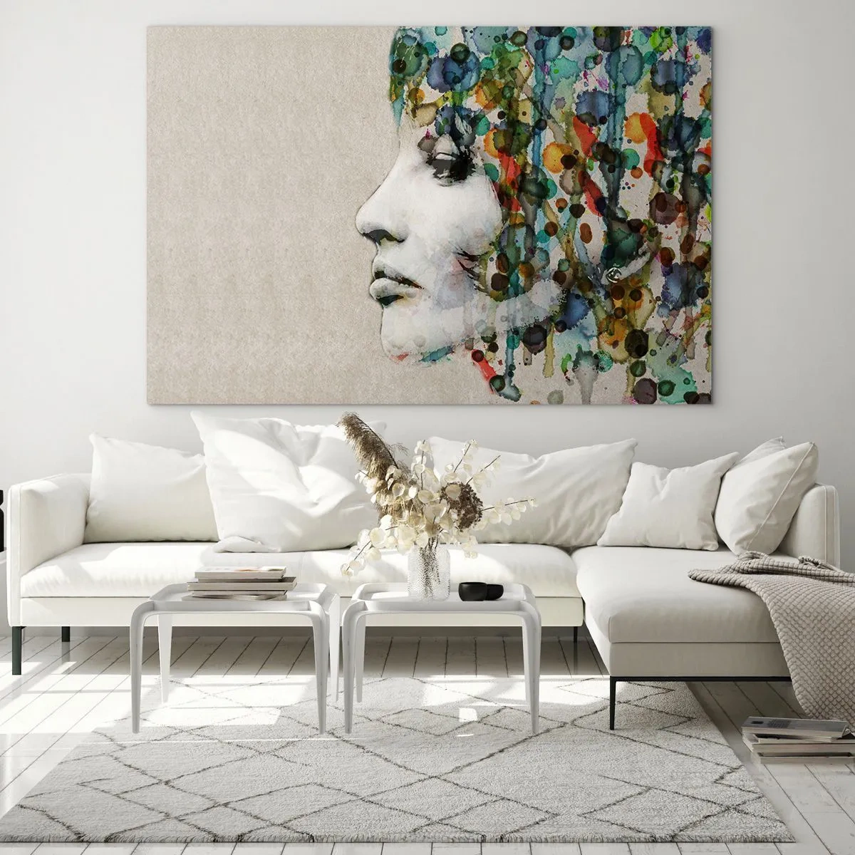 Glass picture - Emerged from Greyness - 120x80 cm