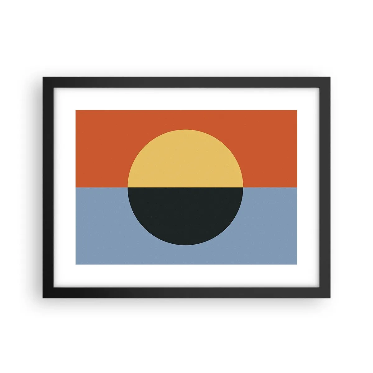 Poster in black frame - Composition of Warm and Cool - 40x30 cm