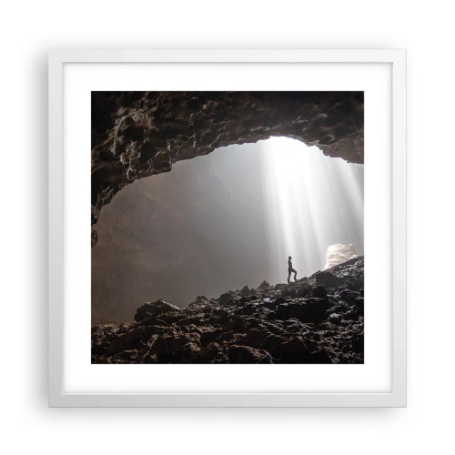 Poster in white frmae - Luminous Grotto - 40x40 cm