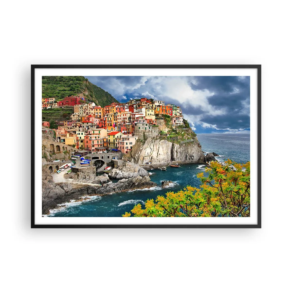 Poster in black frame - Hugging the Rocks - 100x70 cm