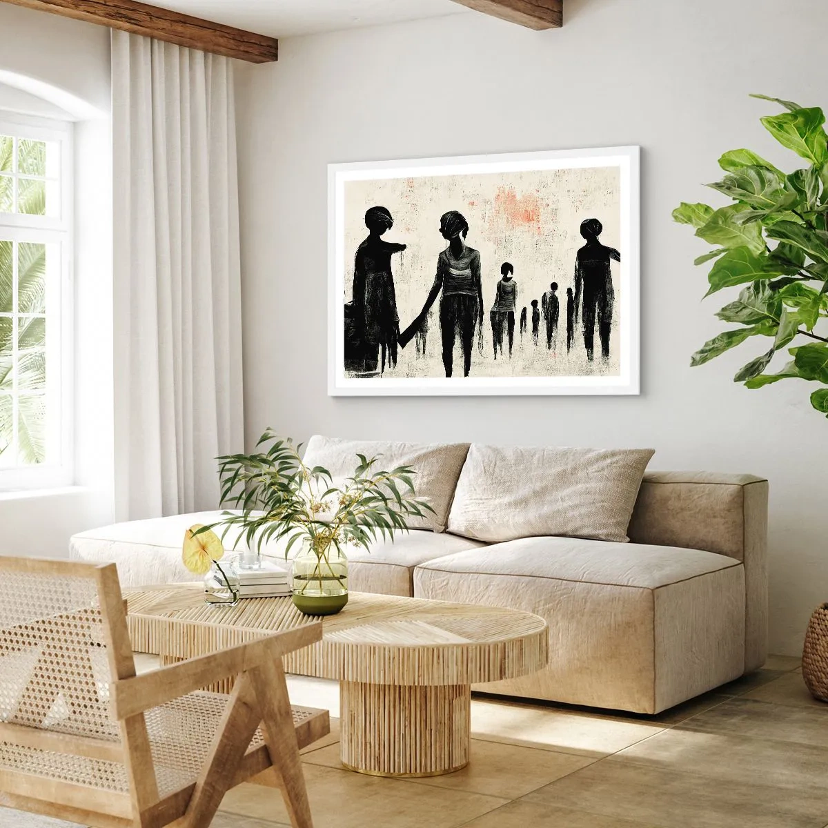 Poster in white frmae - Against Solitude - 50x40 cm