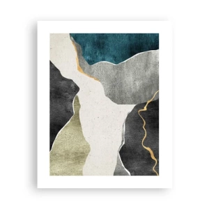 Poster - Mosaic Composition with a Gold Thread - 40x50 cm