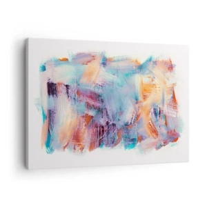 Canvas picture - Colorful brushstrokes in an abstract composition - 70x50cm - Colourful Mess - Modern wall decoration for the living room and bedroom ARTTOR