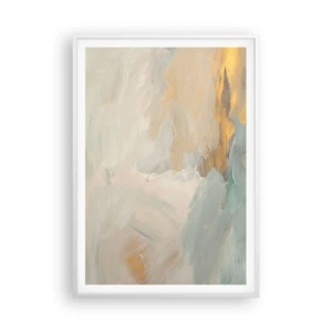 Poster in white frmae - Abstract: Land of Gentleness - 70x100 cm