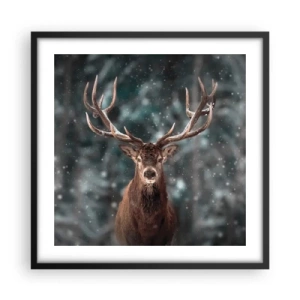Poster in black frame - King of Forest Crowned - 50x50 cm