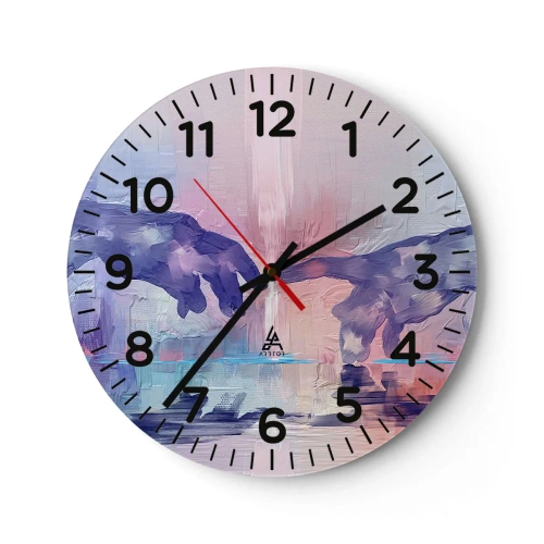 Wall clock - Clock on glass - Godly Spark of Life - 30x30 cm