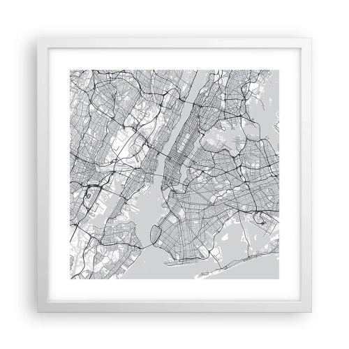 Poster in white frmae - Anatomy of Metropolis - 40x40 cm
