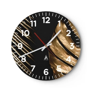 Wall clock - Clock on glass - Different but Equally Exepnsive - 30x30 cm