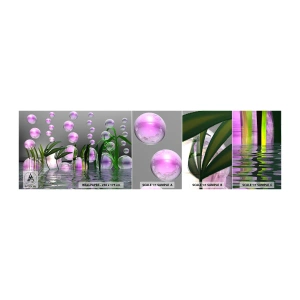 Photo Wallpaper Sample Self-Adhesive Deluxe Sticker - Reflexive Composition of Lightness and Life - Abstraction, Graphics, 3D - 100x30 cm