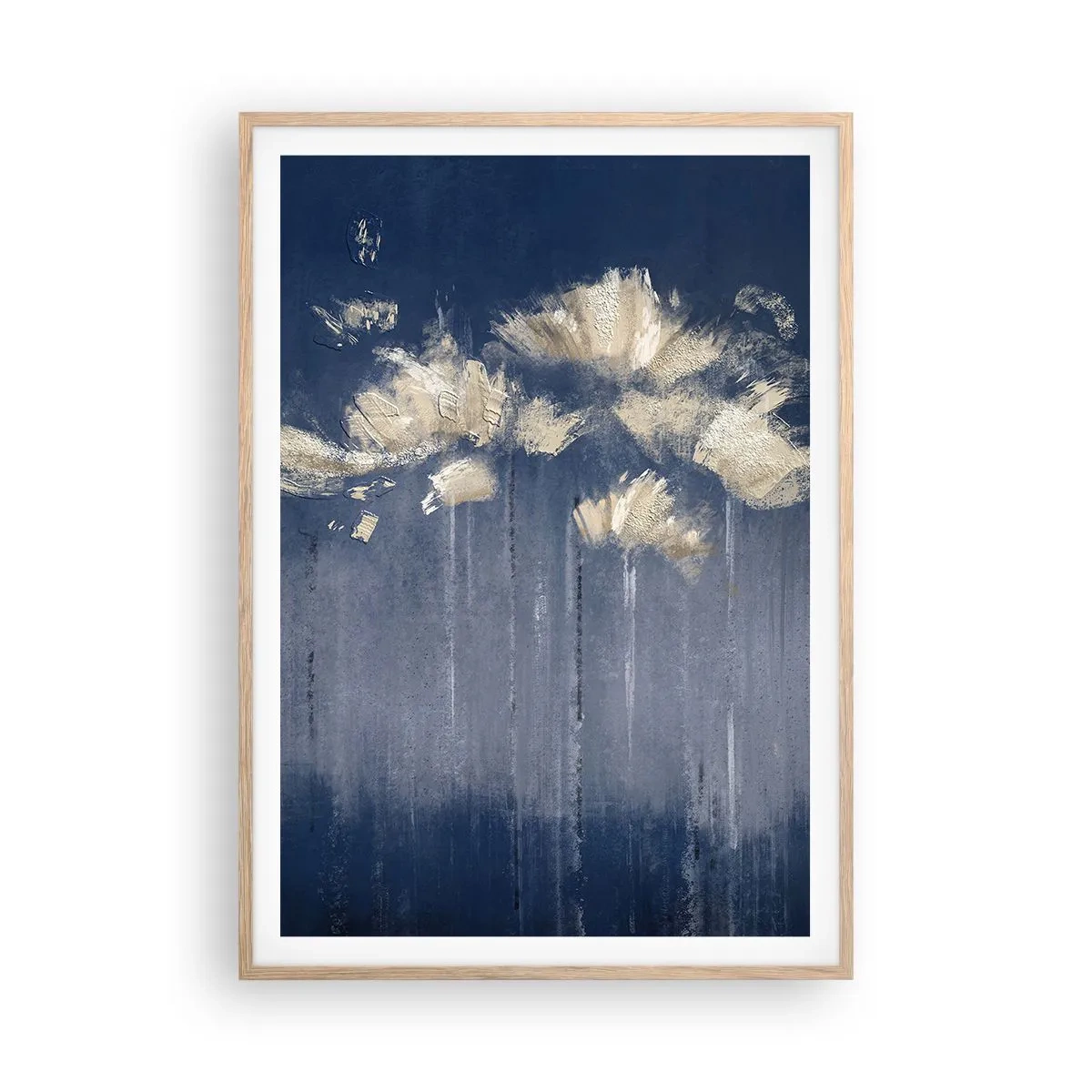 Poster in light oak frame - Like Flakes in the Wind - 70x100 cm