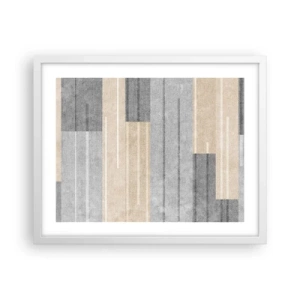 Poster in white frmae - Composition: Keep Upright - 50x40 cm