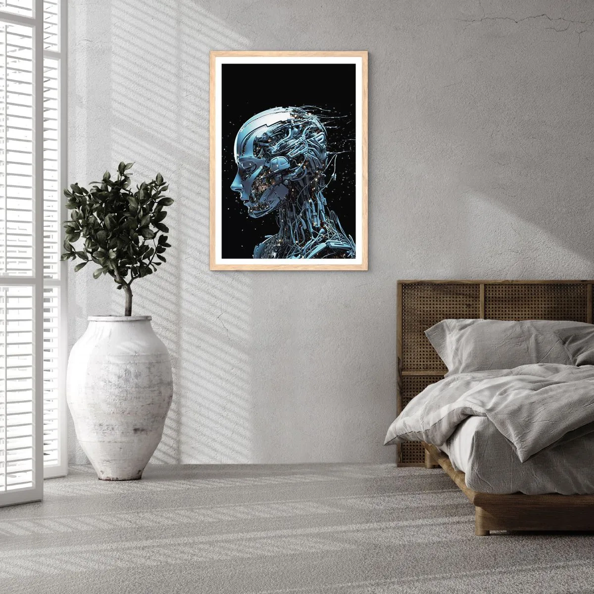 Poster in light oak frame - Technology Is a Woman - 40x50 cm