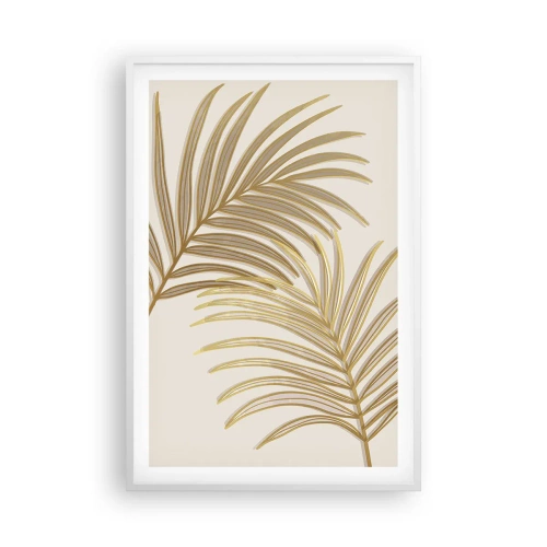 Poster in white frmae - Golden Palm! - 61x91 cm