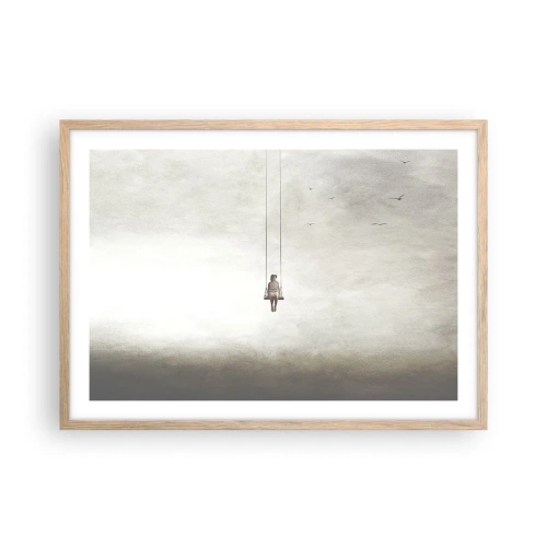 Poster in light oak frame - Child in Us - 70x50 cm