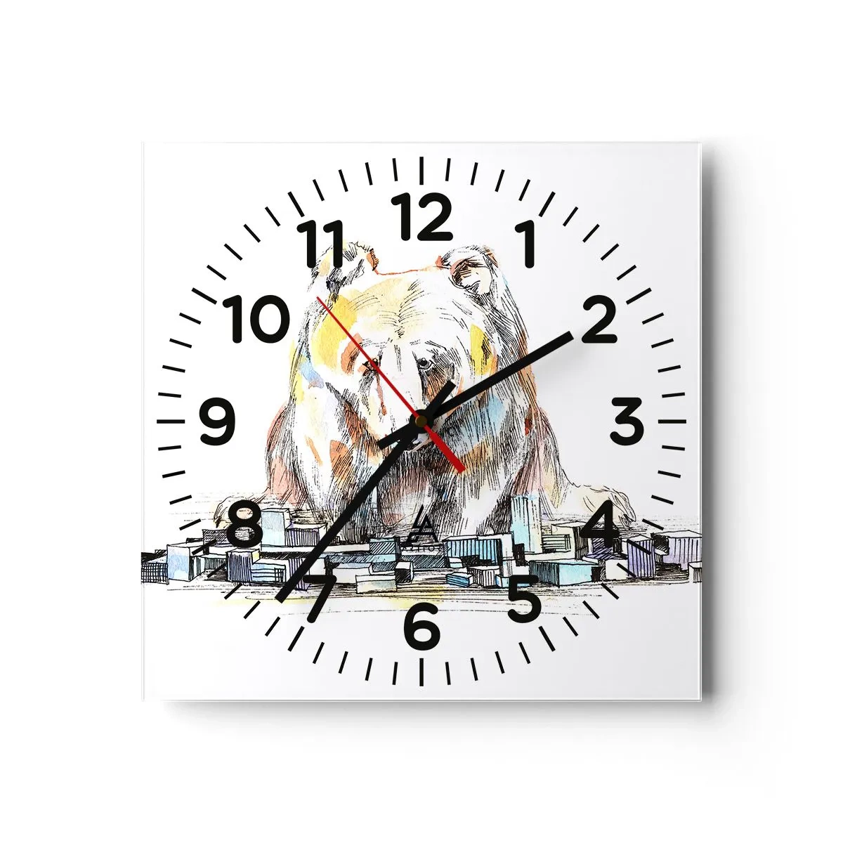 Wall clock - Clock on glass - How Can You Live like That? - 30x30 cm
