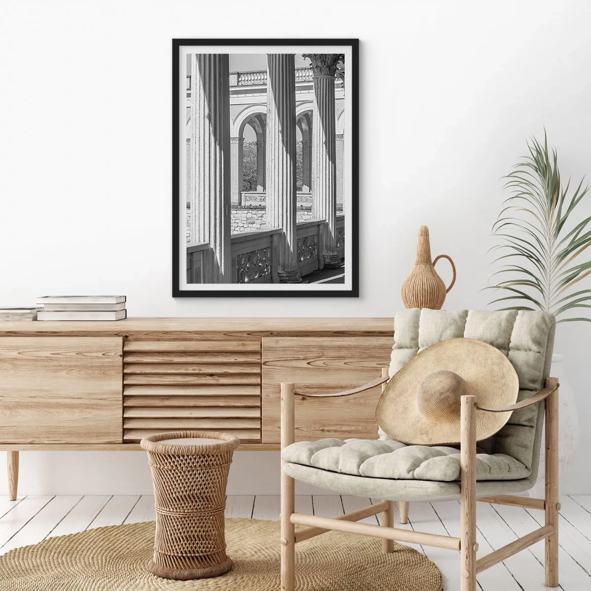 Poster in black frame - Sunny Arcade - 40x50 cm