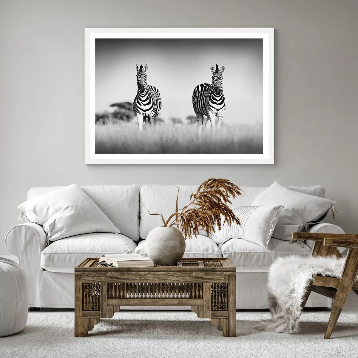 Poster in white frmae - After All the World is Black and White - 50x50 cm