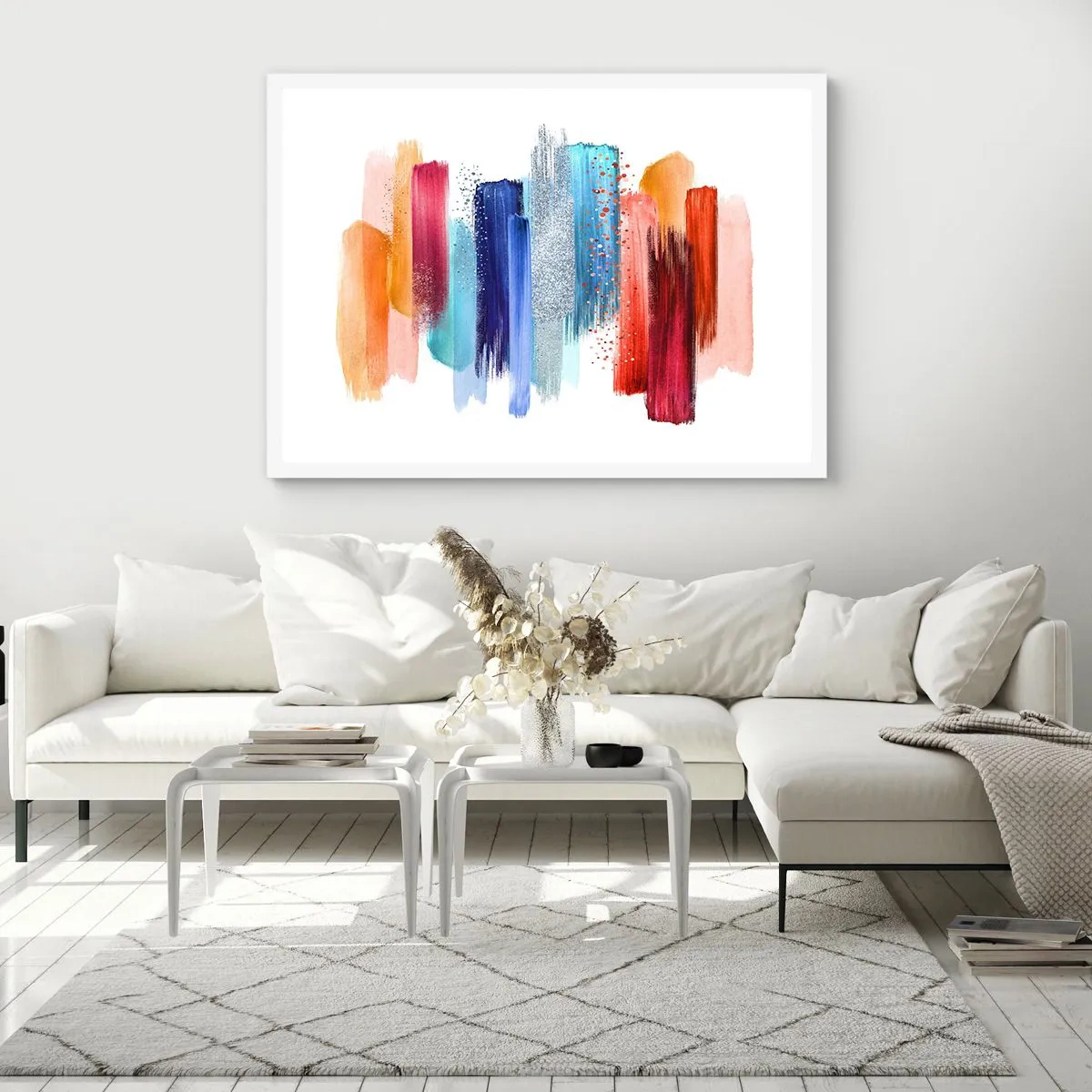 Poster in white frmae - Up and Down - 50x40 cm