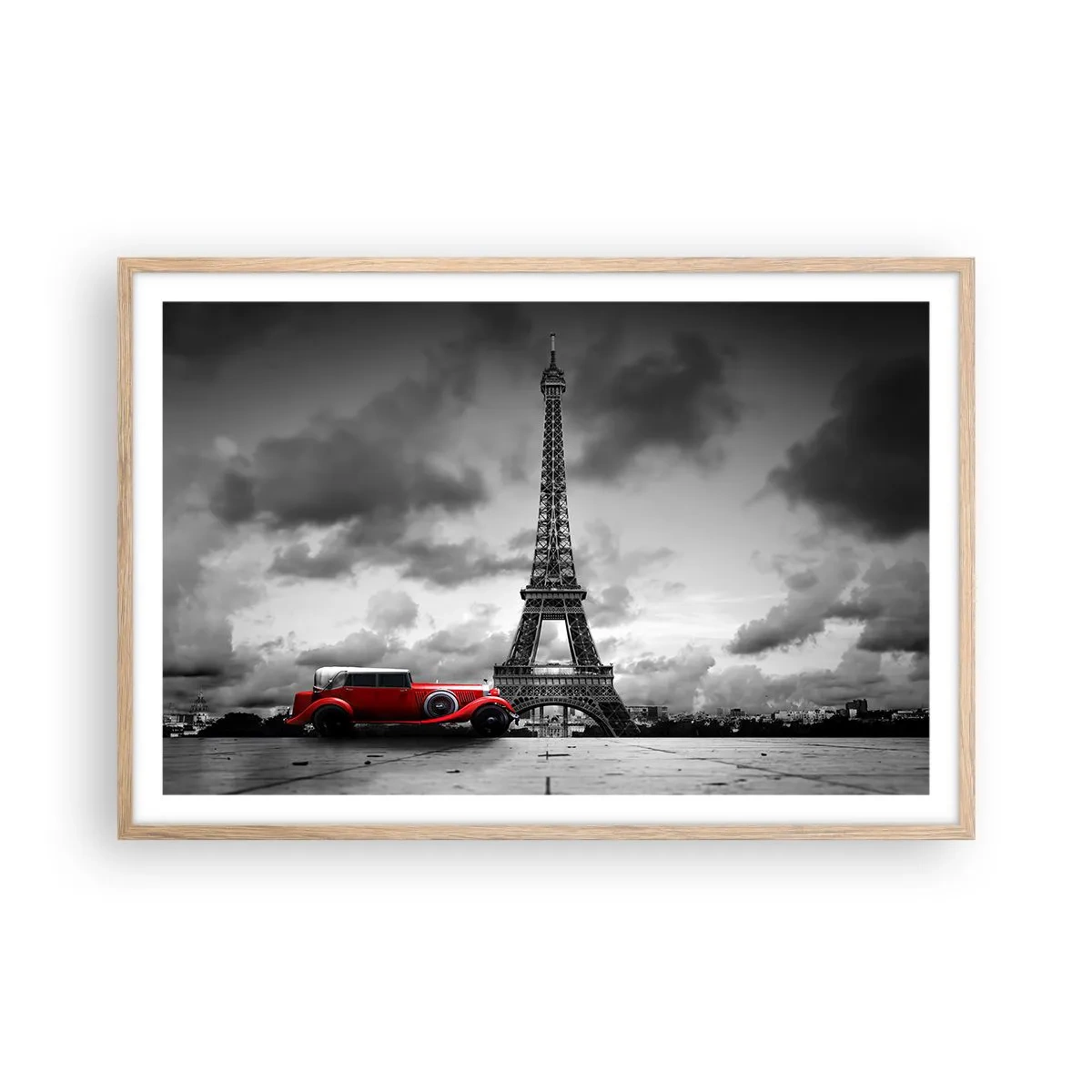 Poster in light oak frame - Not So Long Ago in Paris - 91x61 cm