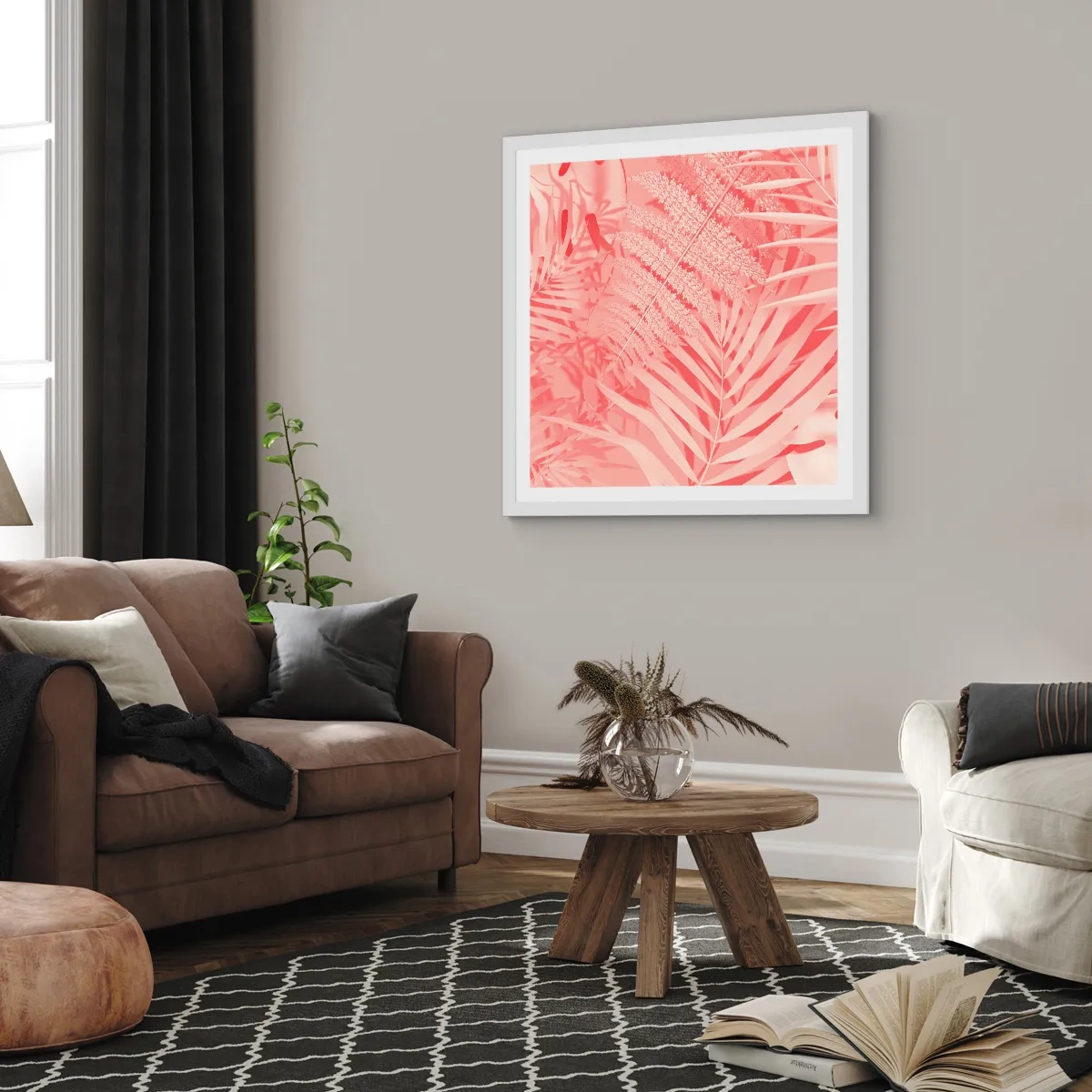 Poster in white frmae - Pink Concept - 60x60 cm