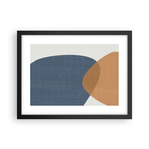 Poster in black frame - Ovals and Intersections - 40x30 cm