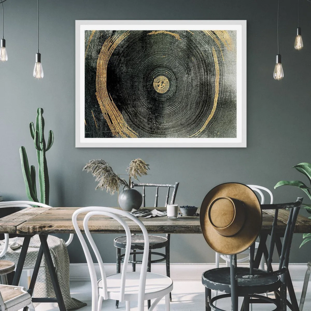 Poster in white frmae - Change and Persistance - 91x61 cm