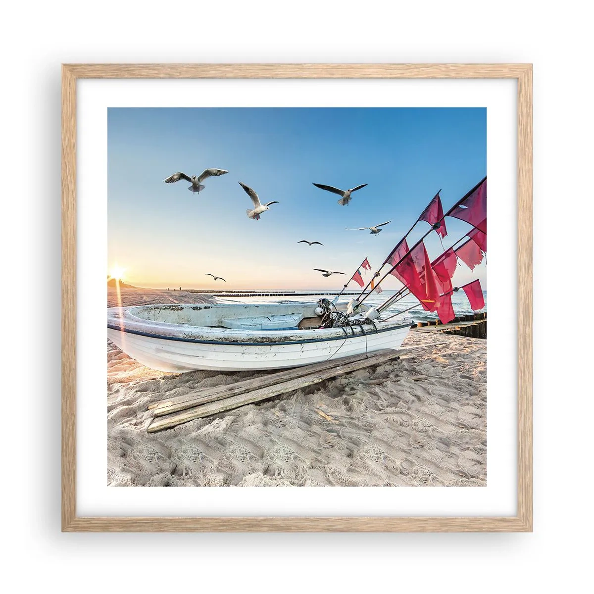 Poster in light oak frame - Deserved Rest - 50x50 cm