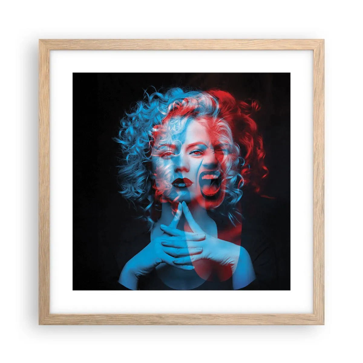 Poster in light oak frame - Alter Ego - 40x40 cm