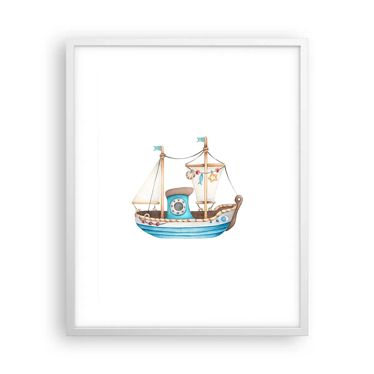 Poster in white frmae - Ahoy, Adventure! - 40x50 cm
