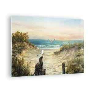 Glass picture - Windless retreat - 70x50cm - Airless Retreat - Modern wall decoration for the living room and bedroom ARTTOR