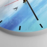 Clock face with lines